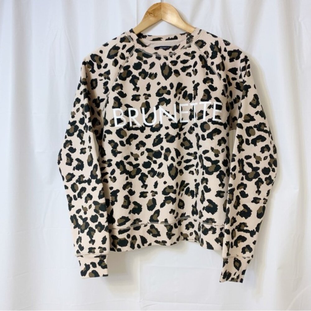 Brunette The Label BRUNETTE Leopard Crew Sweatshirt XS/S NWT